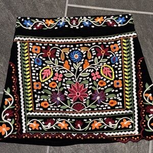 4/$20 Colorful Embroidered Mini Skirt
